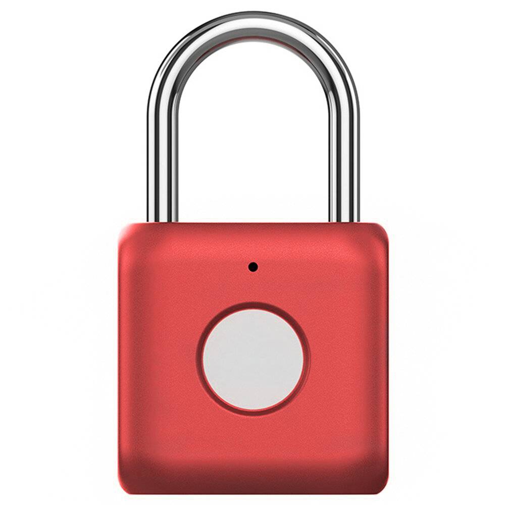 Умный навесной замок биометрический Xiaomi Uodi Smart Fingerprint Lock Padlock, Red