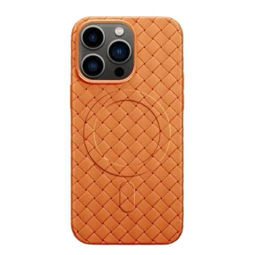 Чехол Woven Twist MagSafe Case для iPhone 14 Pro, оранжевый