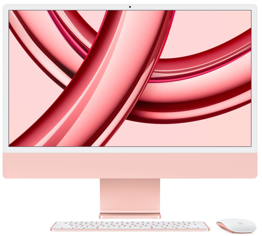 Моноблок Apple iMac 24" (2023) Retina 4,5K MQRD3 Pink (M3 8Core CPU, 8Core GPU/8Gb/256SSD)