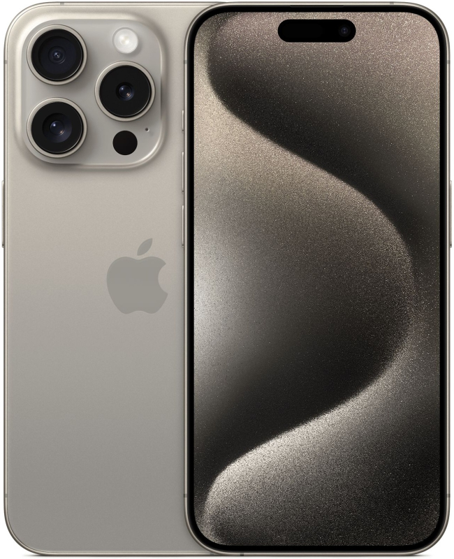 Смартфон Apple iPhone 15 Pro 128Gb Natural Titanium (1 sim + eSIM)