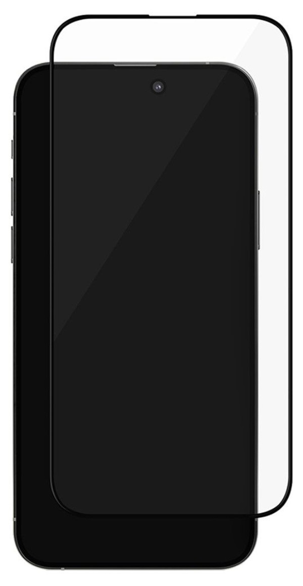 Стекло защитное Ubear Extreme Nano для Apple iPhone 15 Pro Max, алюмосиликат, чёрная рамка