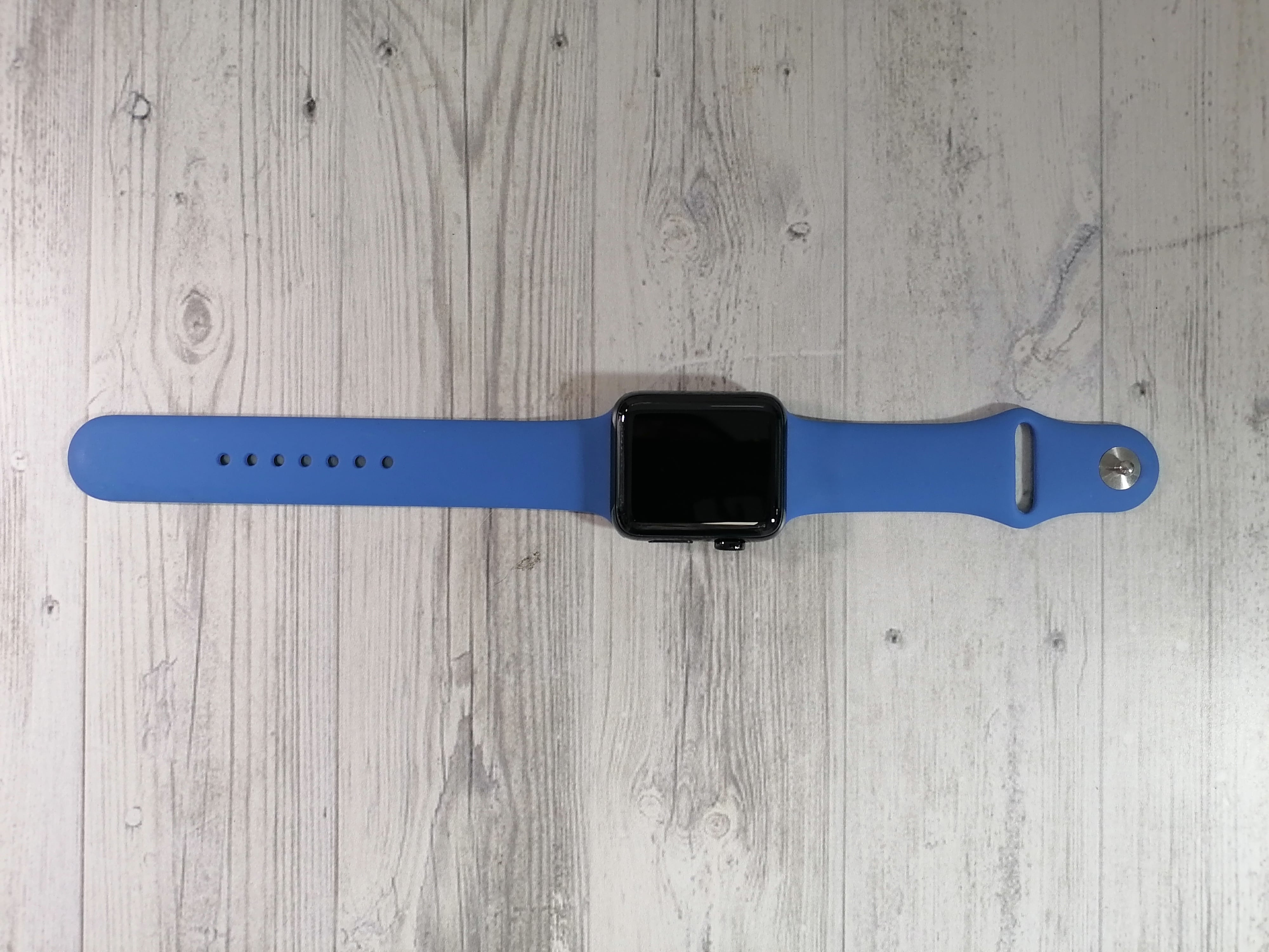 Apple Watch Series 2, 42мм, черная сталь + сапфир спортивный ремешок чёрного цвета - БУ