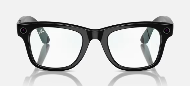 RayBan Meta Wayfarer RW4006 Shiny Black Clear