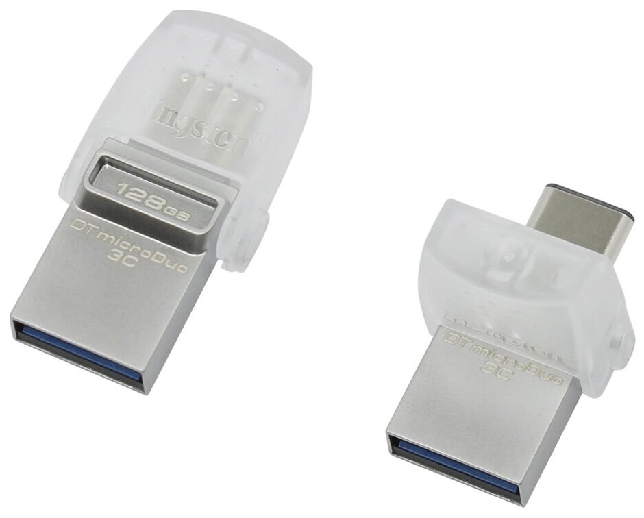 Флеш-накопитель USB Type-C 3.1 Kingston 64GB microDuo 3C (USBA/Type-C) Черный