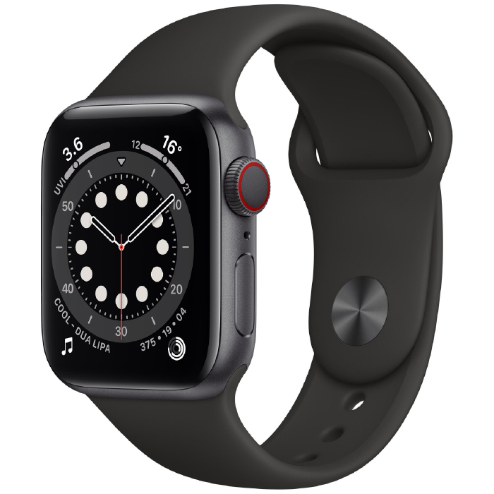 Ремешок спортивный для Apple Watch 42/44/45мм, черный
