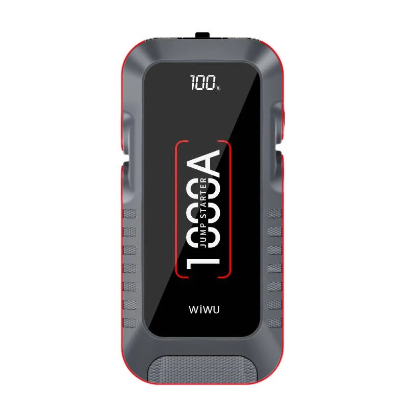 Внешний аккумулятор WiWU Car Emergency Power Supply JS001, 10000 mAh 37W, черный/красный