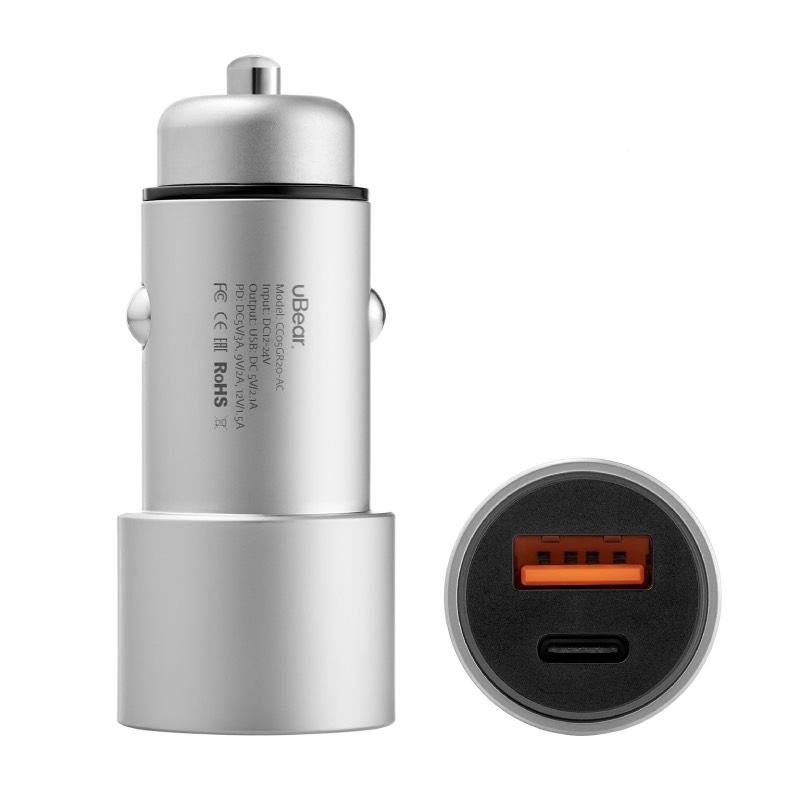 Автомобильное зарядное устройство Ubear Ride Car Charger USB-A/USB-C, 20W