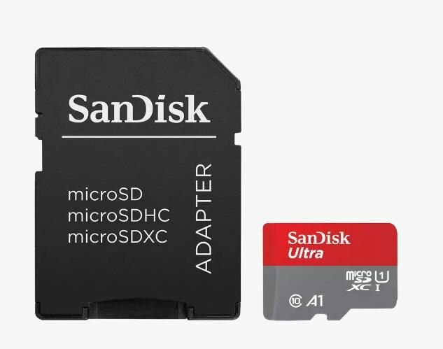Карта памяти MicroSDXC SanDisk 256GB Class 10 Ultra UHS-I  A1 (150 Mb/s) + SD адаптер