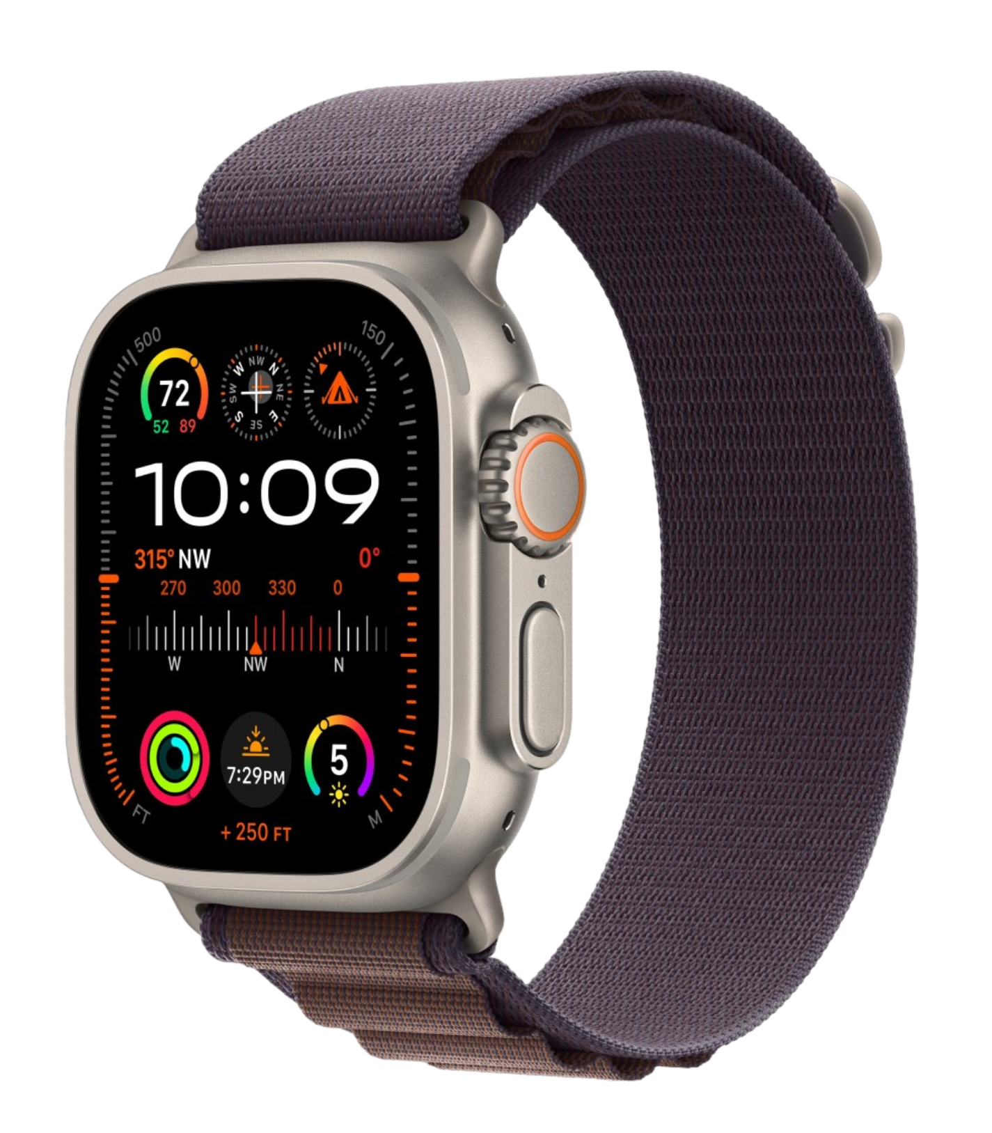 Apple Watch Ultra 2 GPS, 49 мм, корпус из титана, ремешок Alpine цвета индиго (MREW3) L