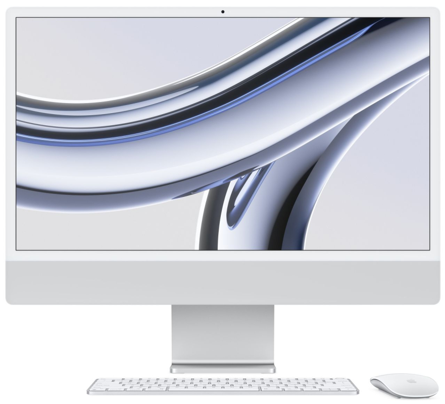 Моноблок Apple iMac 24" (2023) Retina 4,5K Z1950004S Silver (M3 8Core CPU, 8Core GPU/16Gb/1TB SSD)