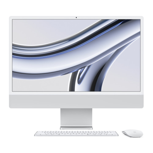 Моноблок Apple iMac 24" (2023) Retina 4,5K MQR93 Silver (M3 8Core CPU, 8Core GPU/8Gb/256SSD)