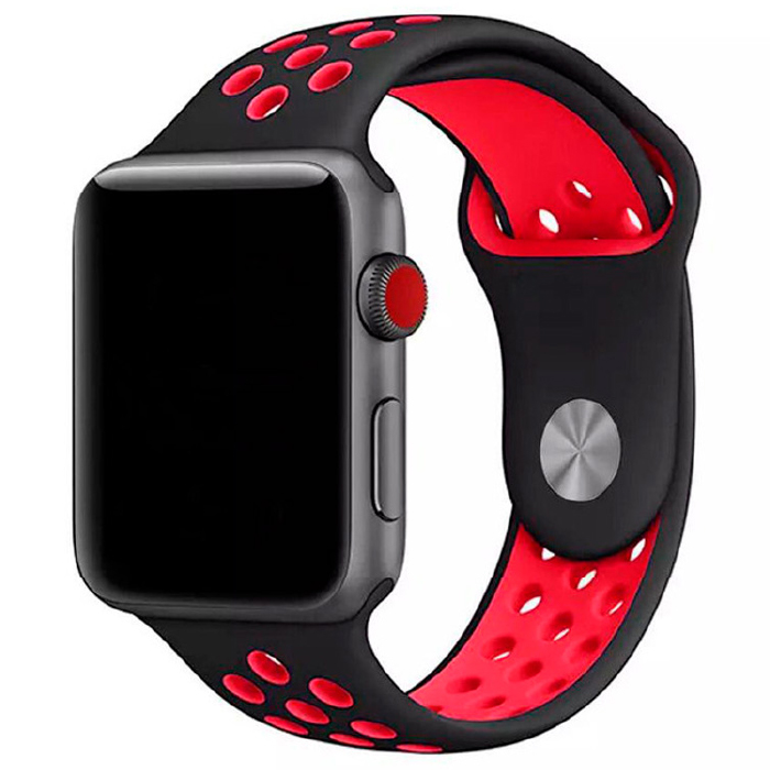 Ремешок Nike для Apple Watch 38/40/41мм, красный/черный