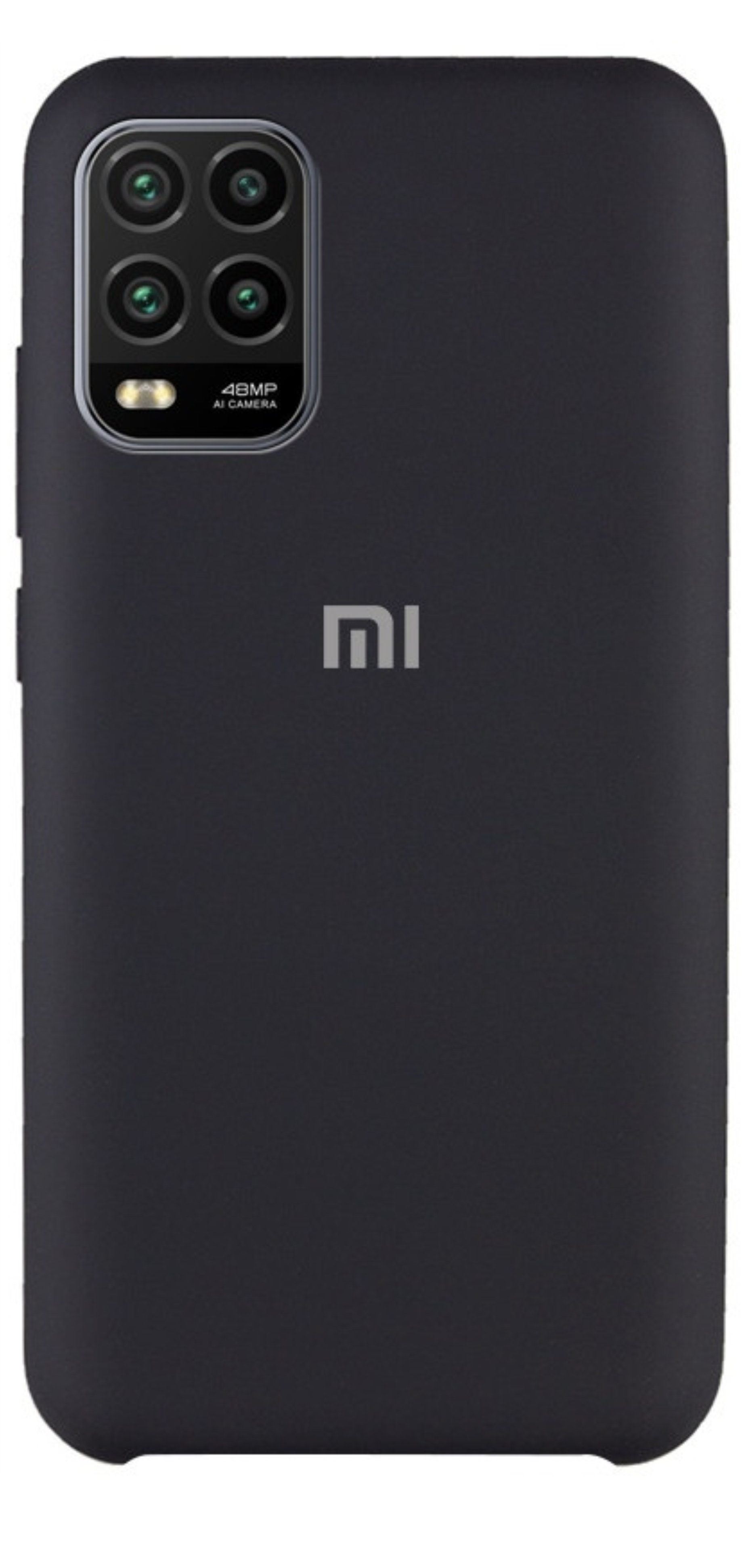 Чехол Silicone Cover для Xiaomi Mi10 Lite черный
