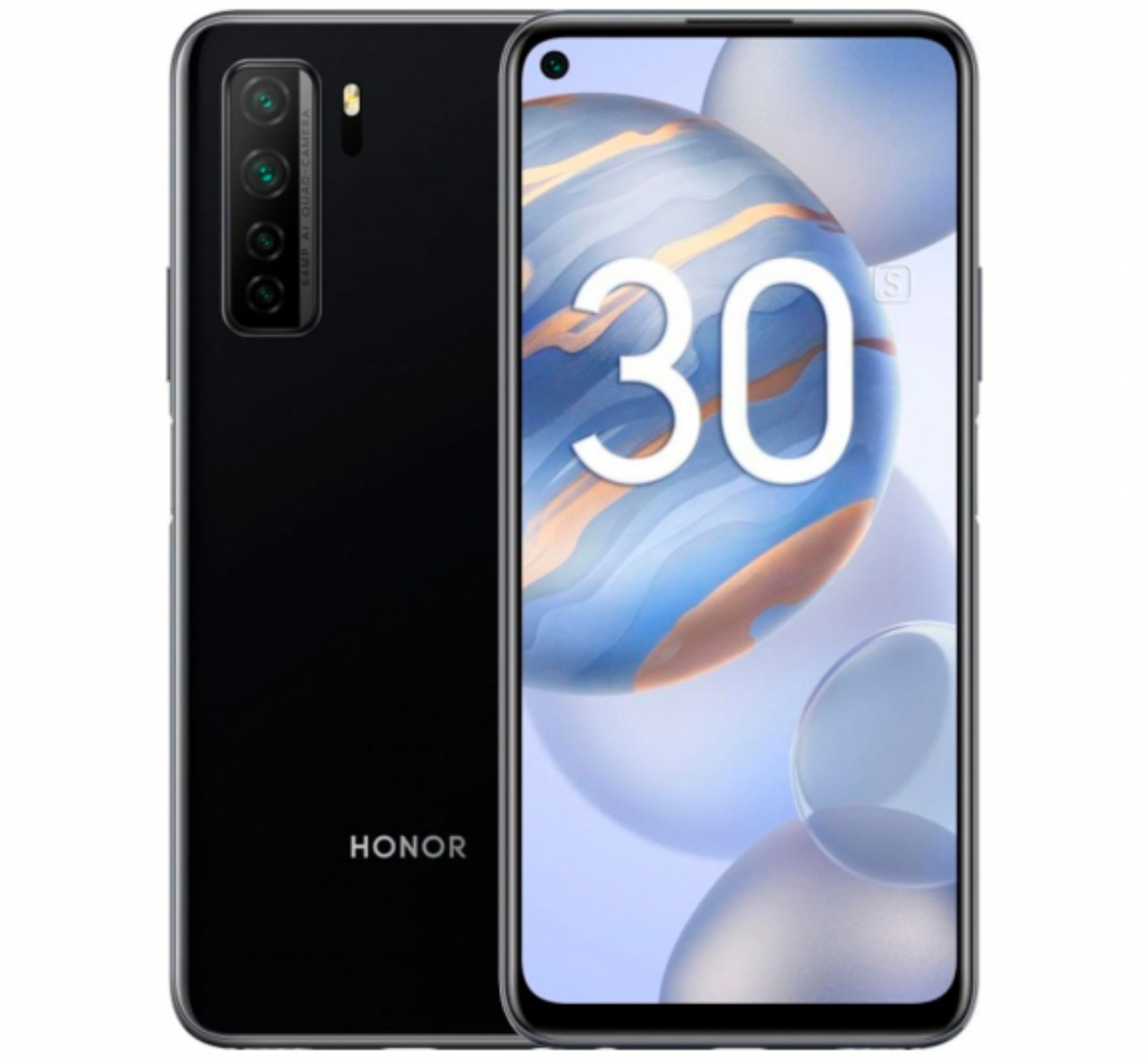 Смартфон Huawei Honor 30s 6/128Gb Полночный черный RU