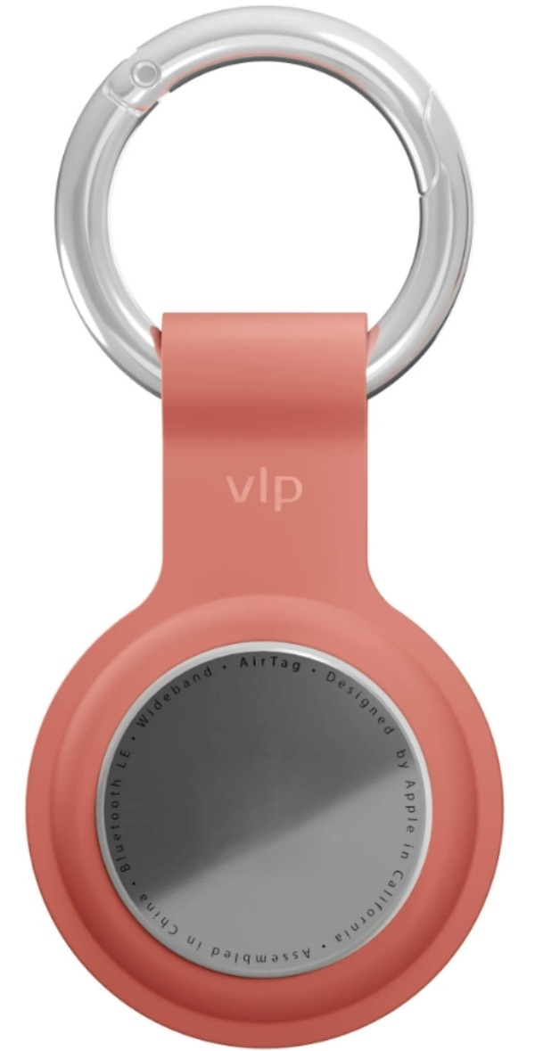 Брелок "vlp" для AirTag с кольцом для ключей, коралловый