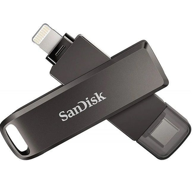 Флеш-накопитель USB Type-C 3.1 SanDisk 64GB Luxe iXpand for iPhone and iPad (Lightning/iPhone/iPad/Mac/USB Type-C) Черный
