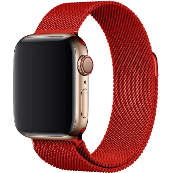 Ремешок Milanese для Apple Watch 42/44/45/49мм, красный