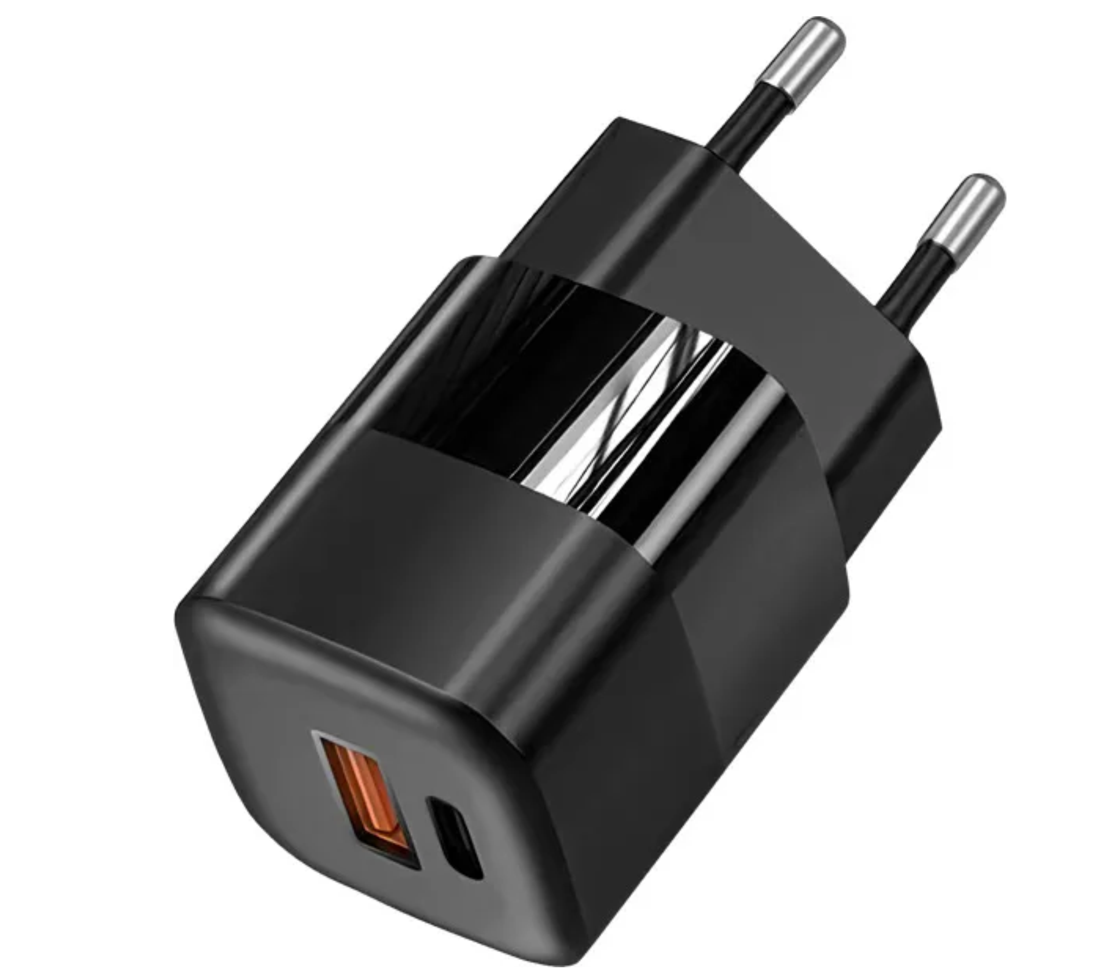 Сетевое зарядное устройство TFN nano, USB-A/USB-C, 33W, черный