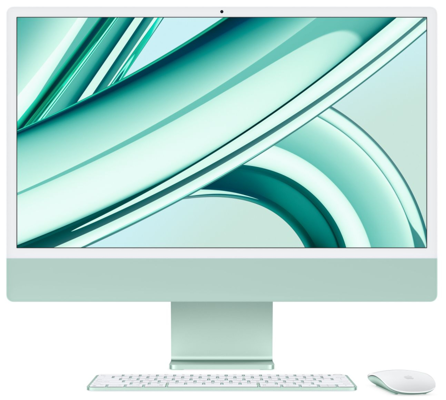 Моноблок Apple iMac 24" (2023) Retina 4,5K MQRP3 Green (M3 8Core CPU, 10Core GPU/8Gb/512SSD)