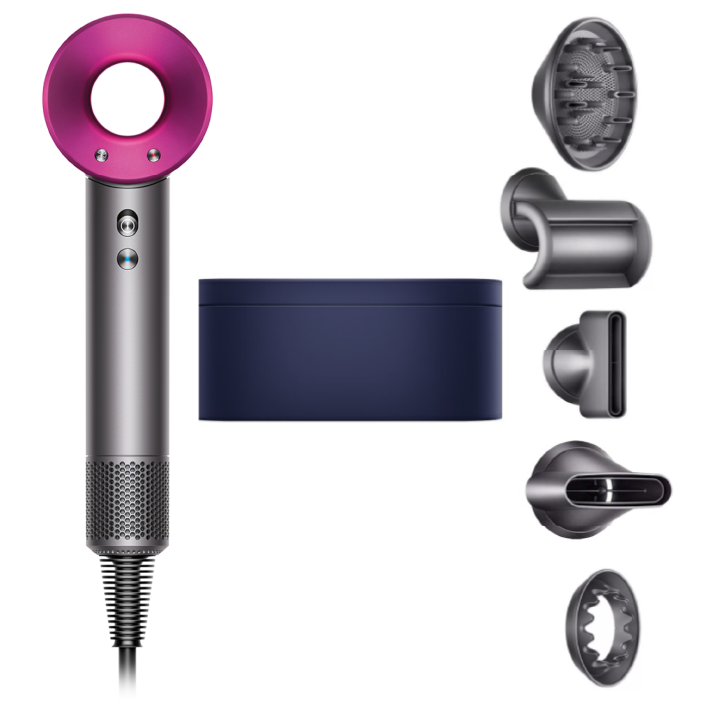 Фен Dyson Supersonic HD08 Limited Edition (Никель/фуксия) - Подарочный футляр