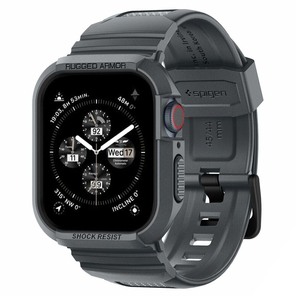 SPIGEN RUGGED ARMOR PRO APPLE WATCH 4 5 6 7 8 9 SE 44 45 MM Dark Grey