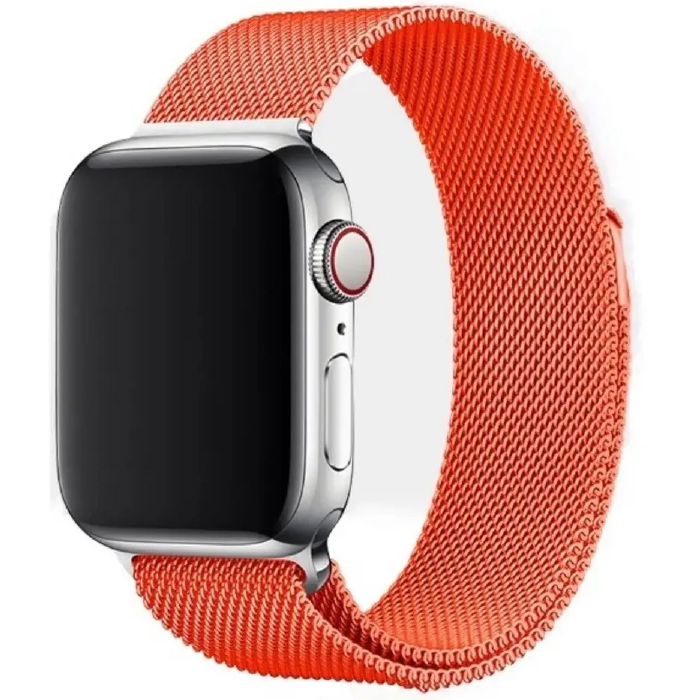 Ремешок Milanese для Apple Watch 42/44/45мм, оранжевый