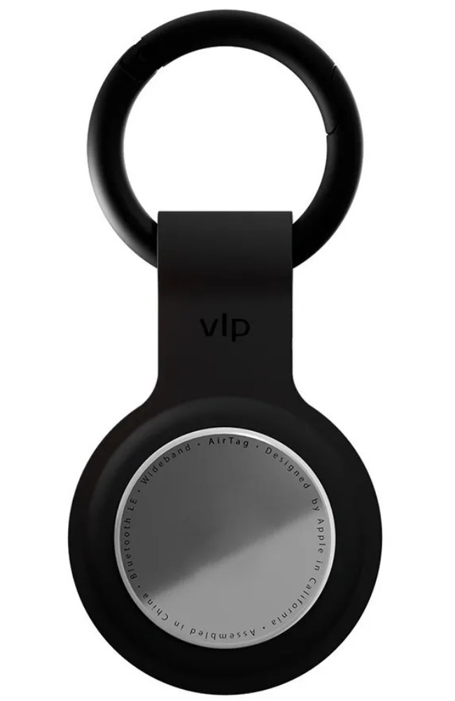 Брелок "vlp" для AirTag с кольцом для ключей, черный