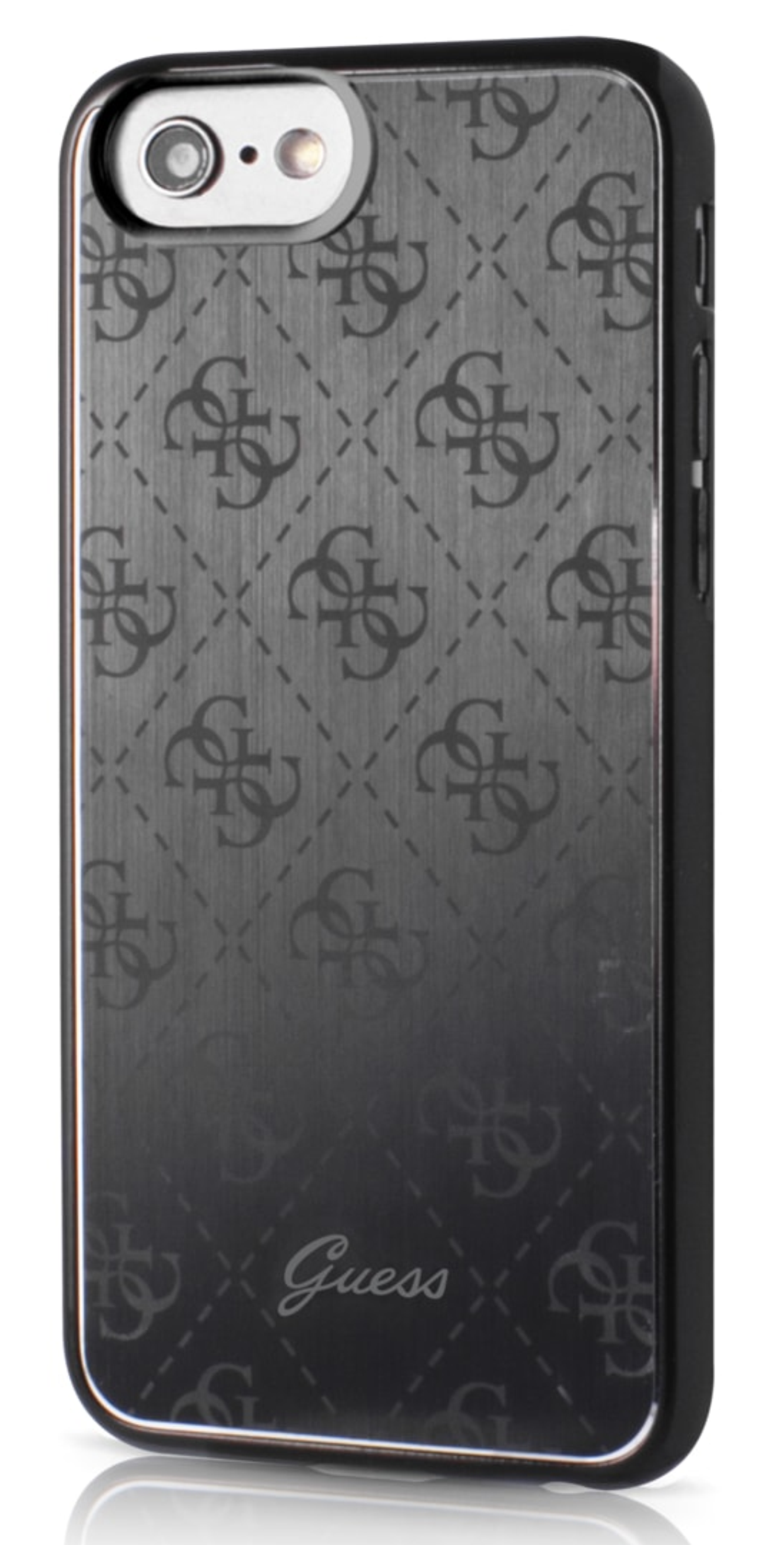 Купить Чехол Guess для iPhone 7 Plus/8 Plus Aluminium plate Hard Black в  Сочи