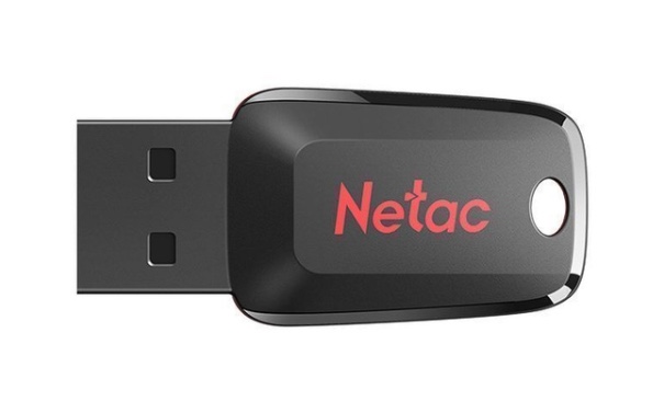 Флеш-накопитель USB 3.2 Netac 128GB U197 mini  чёрный/красный