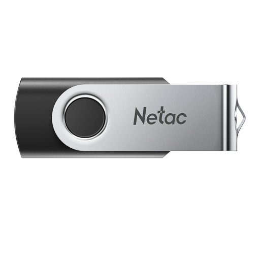 Флеш-накопитель USB Netac 128GB U505 чёрный/серебро
