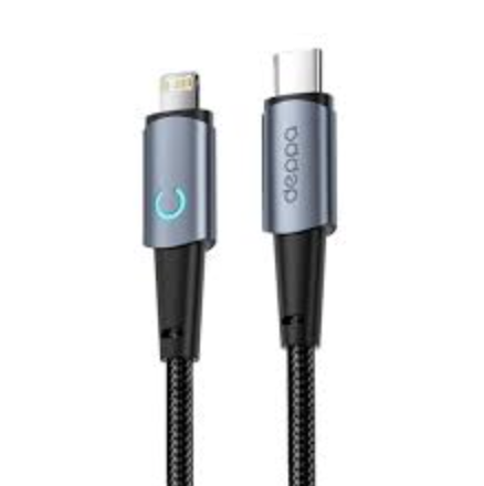 Кабель Deppa Moon USB-C - Lightning, 1м, черный